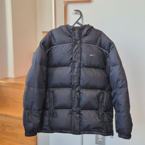 나이키 블랙 패딩 후드 점퍼