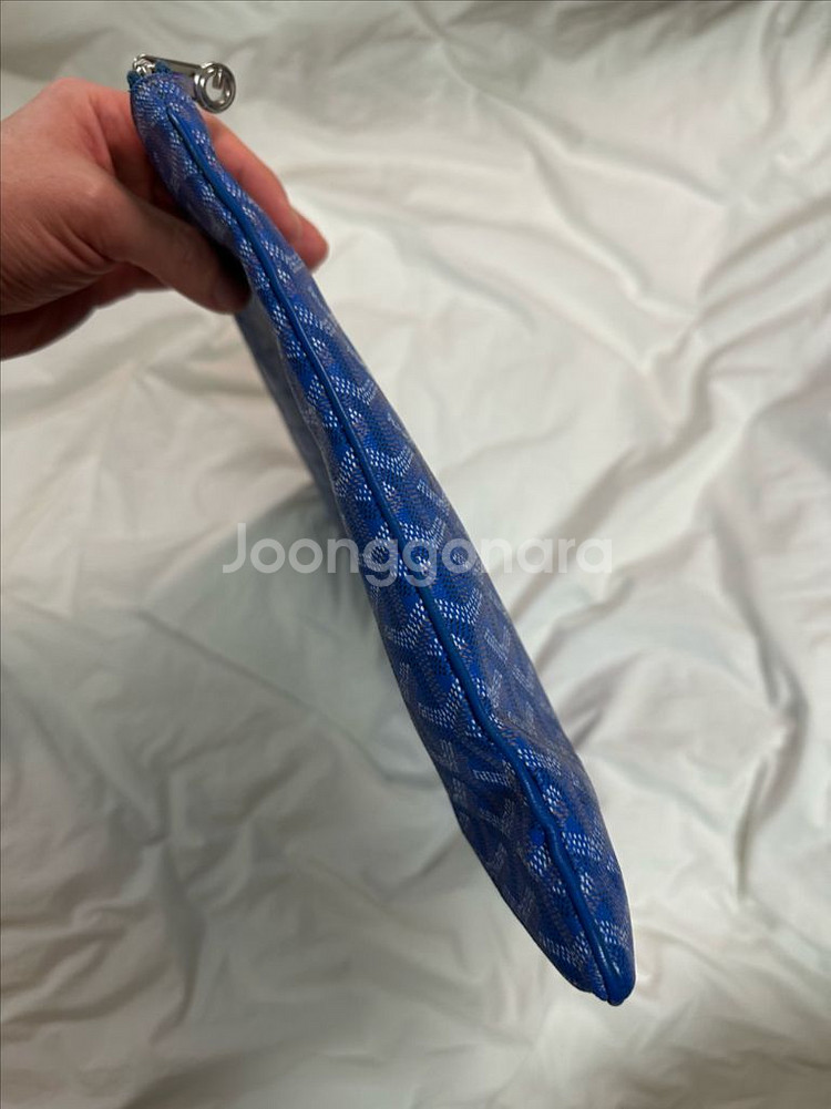 고야드 블루 클러치 GM (정품감정서 보유)--4