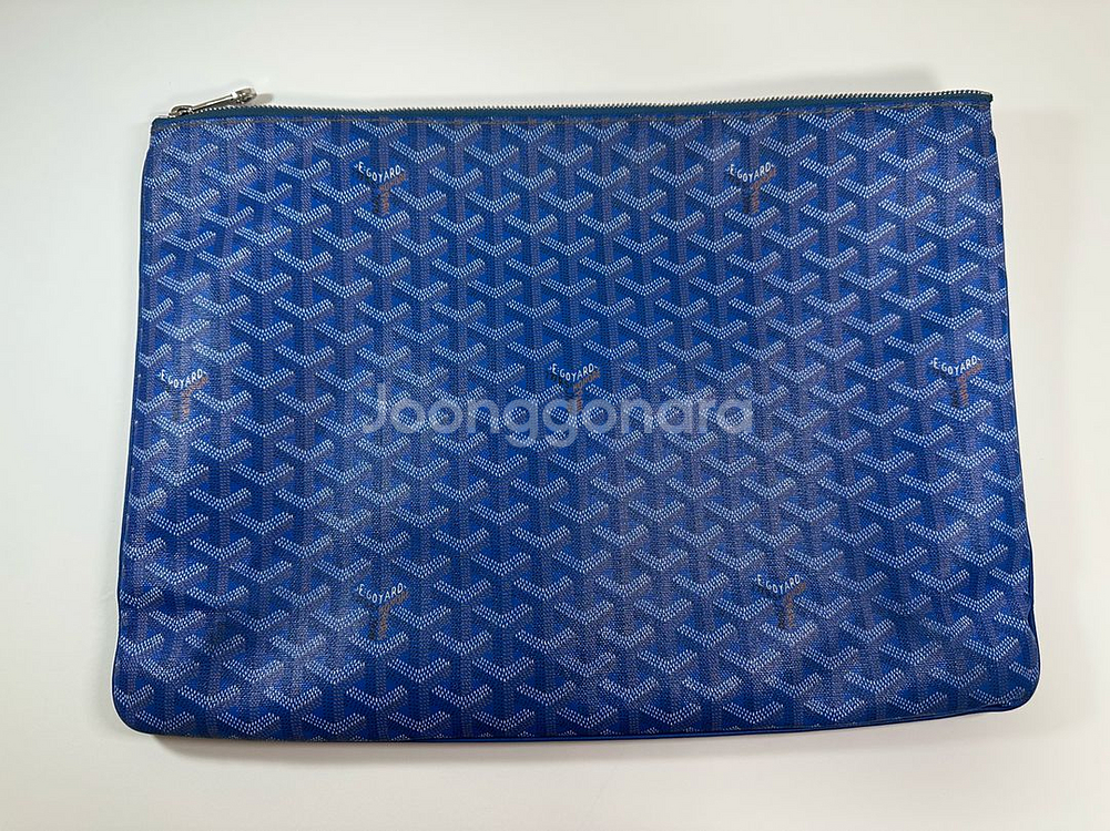 고야드 블루 클러치 GM (정품감정서 보유)--2