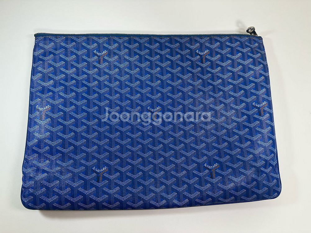 고야드 블루 클러치 GM (정품감정서 보유)--1