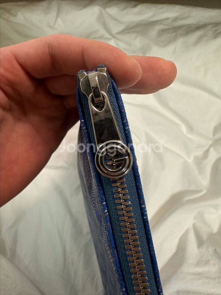 고야드 블루 클러치 GM (정품감정서 보유)--6