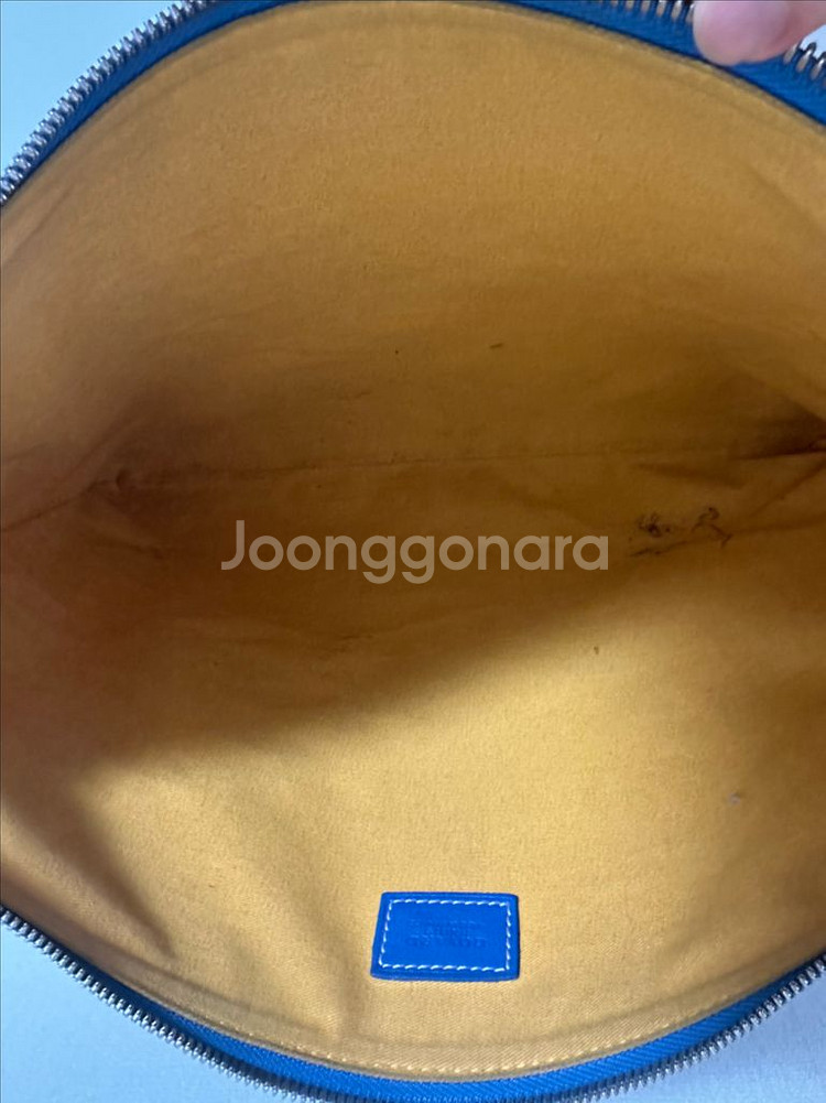 고야드 블루 클러치 GM (정품감정서 보유)--7