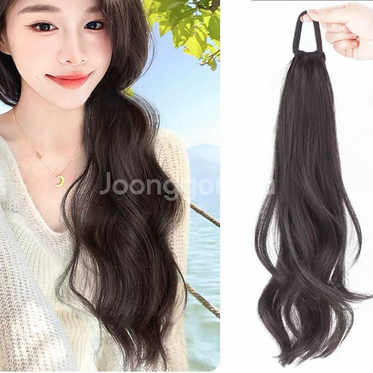 새상품) 머리 기장 연장용 헤어 가발 머리끈--0