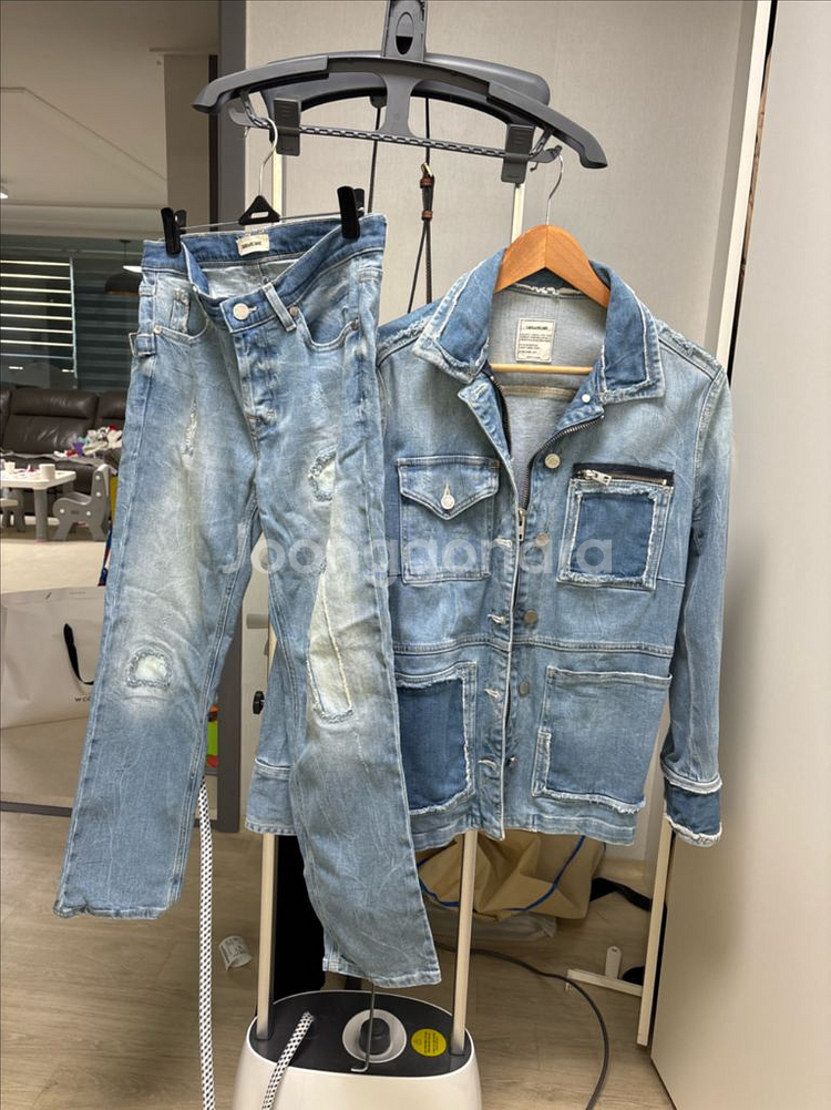 상태최상 쟈딕앤볼테르 이효리 청자켓 청바지 세트 (바지랑세트)--0