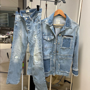 상태최상 쟈딕앤볼테르 이효리 청자켓 청바지 세트 (바지랑세트)