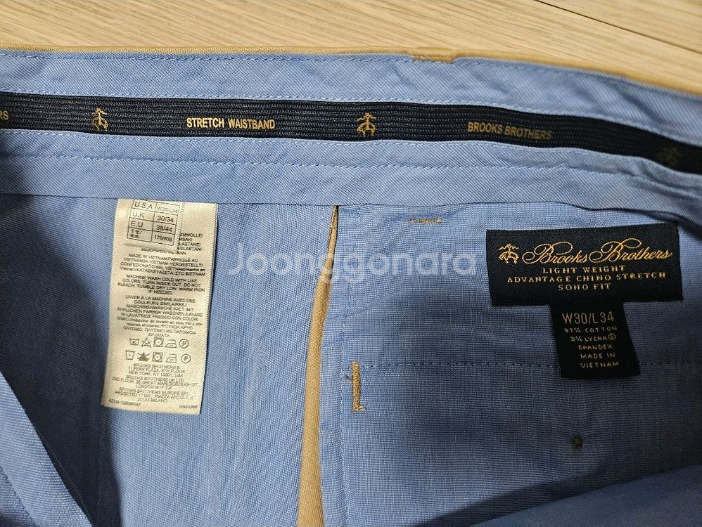 브룩스브라더스 / 소호핏 스트래치 치노팬츠 새제품 2점 / 30, 30--3