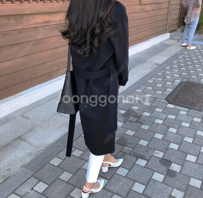 핸드메이드 울 코트 다크 네이비--2