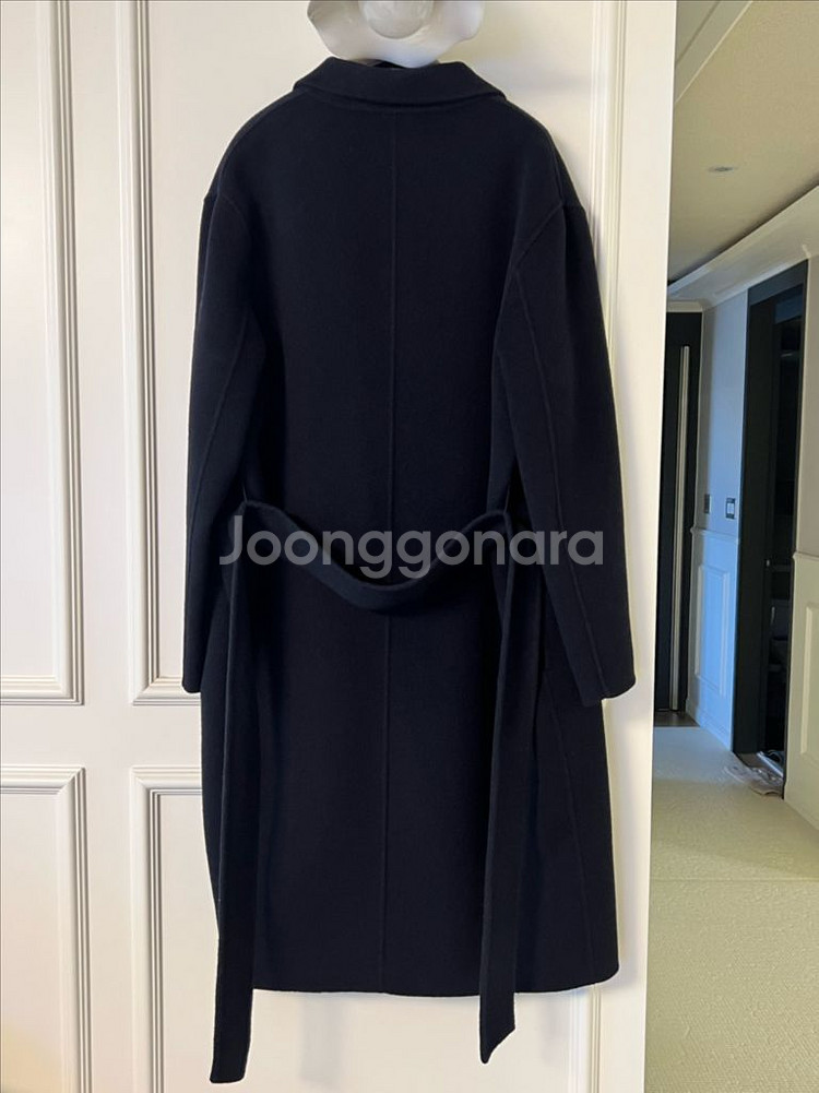 핸드메이드 울 코트 다크 네이비--4