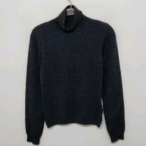 (XS) 터틀넥 캐시미어 니트 차콜 무지 목폴라 스웨터