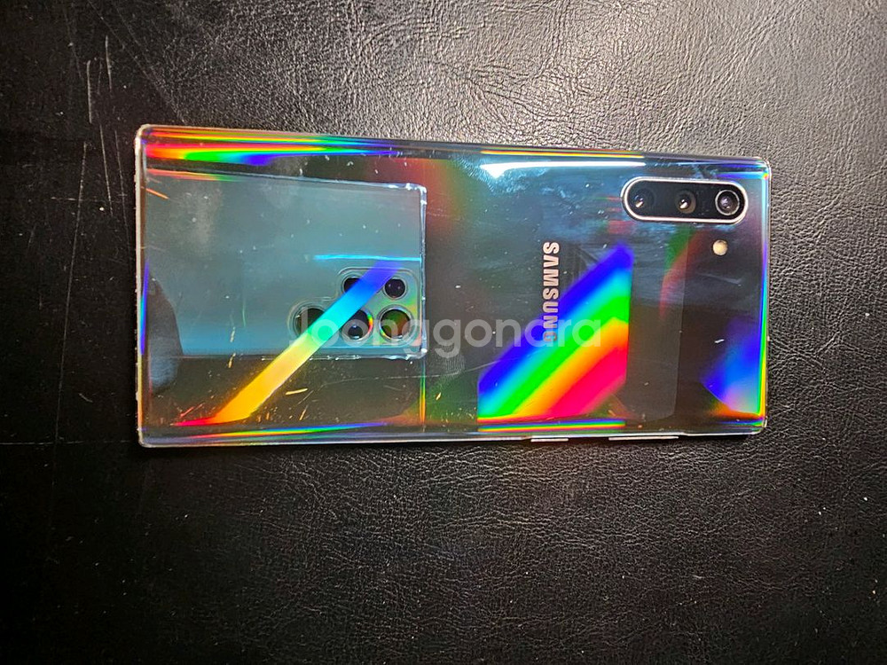 갤럭시노트10 자급제 아우라글로우 256gb--2