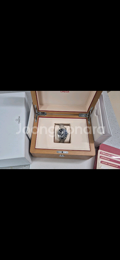오메가 아쿠아테라 38mm 블랙래커 25년식--0