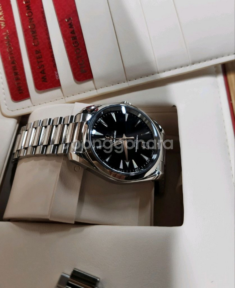 오메가 아쿠아테라 38mm 블랙래커 25년식--1