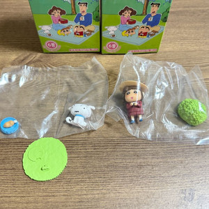 짱구 피크닉 피규어 수지 흰둥이 미개봉 일괄