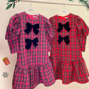 에이리틀 체크 리본 원피스 M