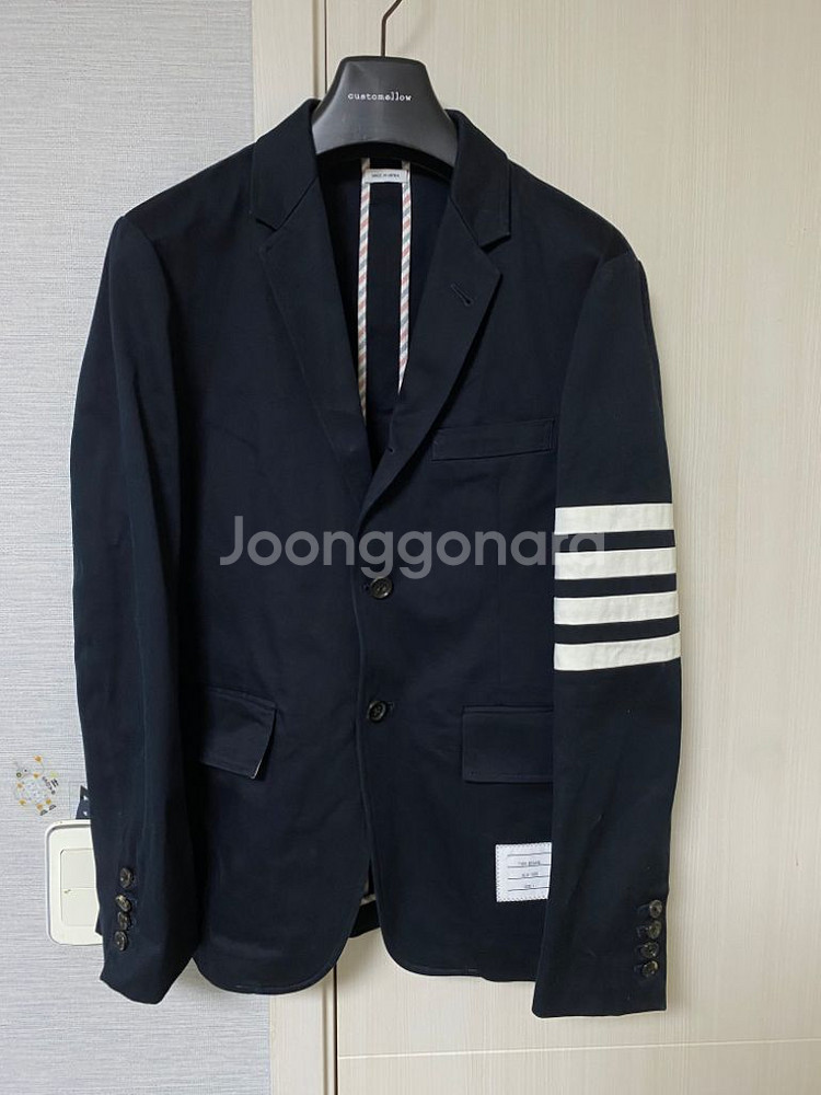 [1] 톰브라운 사선완장 울 블레이저 자켓 블랙--0