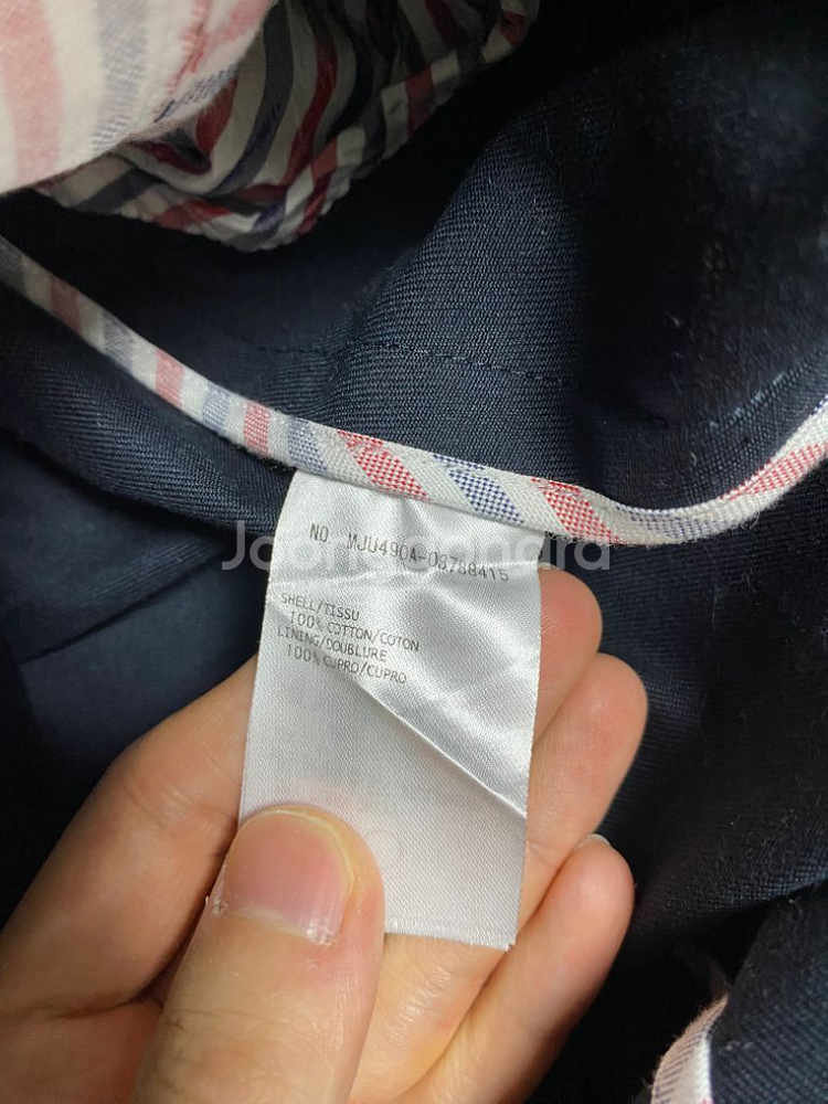 [1] 톰브라운 사선완장 울 블레이저 자켓 블랙--5