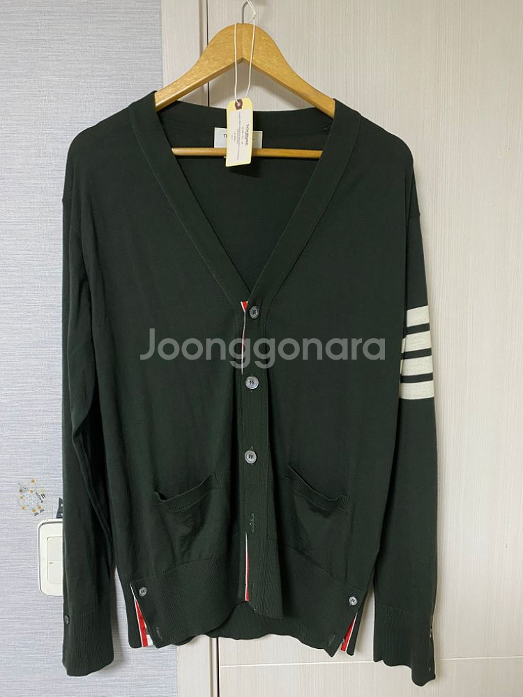 [5] 톰브라운 메리노 울 가디건 다크 그린--0