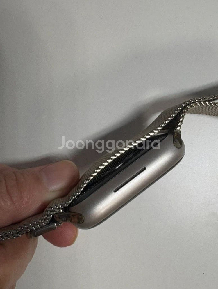 애플워치7 스타라이트 알루미늄 45mm gps+정품밀레니즈루프밴드--2