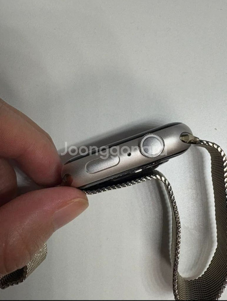 애플워치7 스타라이트 알루미늄 45mm gps+정품밀레니즈루프밴드--1