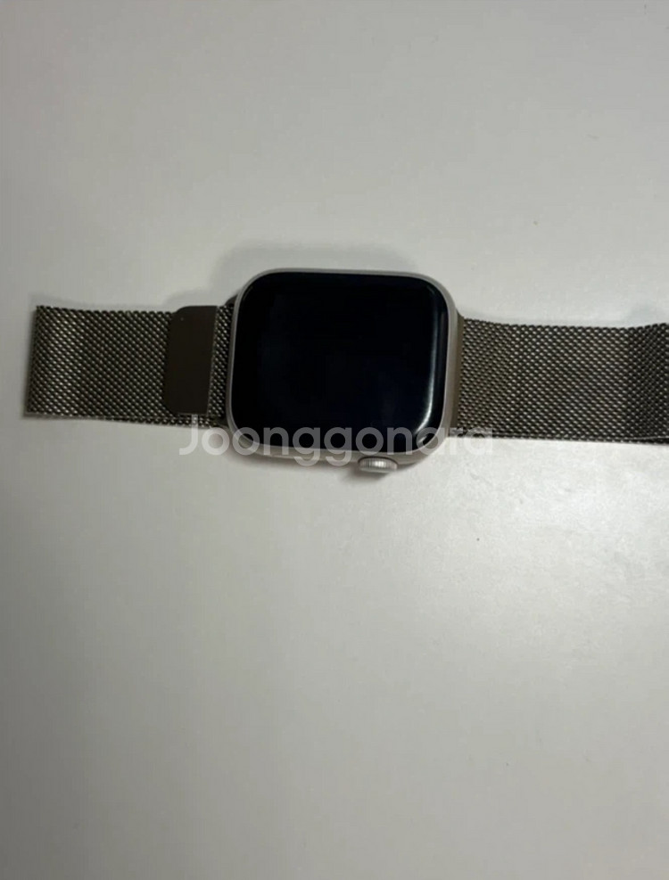 애플워치7 스타라이트 알루미늄 45mm gps+정품밀레니즈루프밴드--0