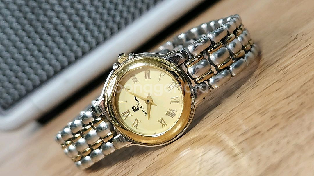 # 피에르 가르뎅 여성명품시계 골드 콤비 시계 급처--6
