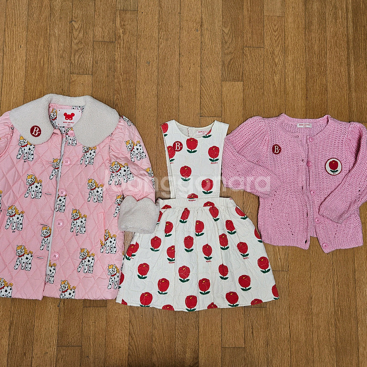 베베드피노 120 패딩 원피스 가디건--0