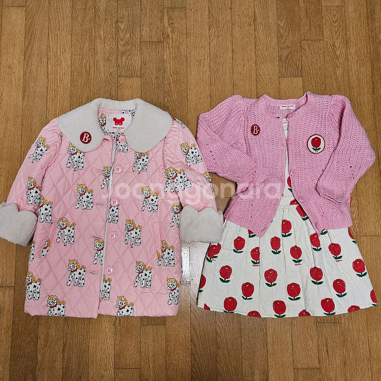 베베드피노 120 패딩 원피스 가디건--2