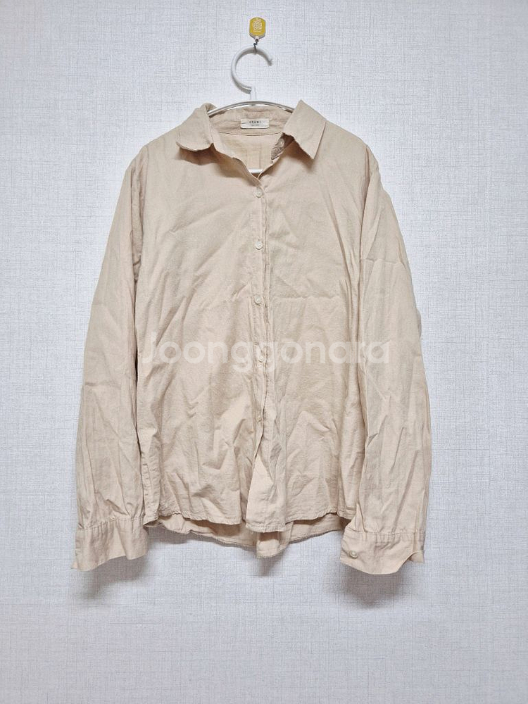 베이지 셔링 블라우스--0