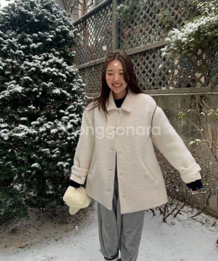 타낫 eto 알파카 울 하프코트 부클하프코트--0