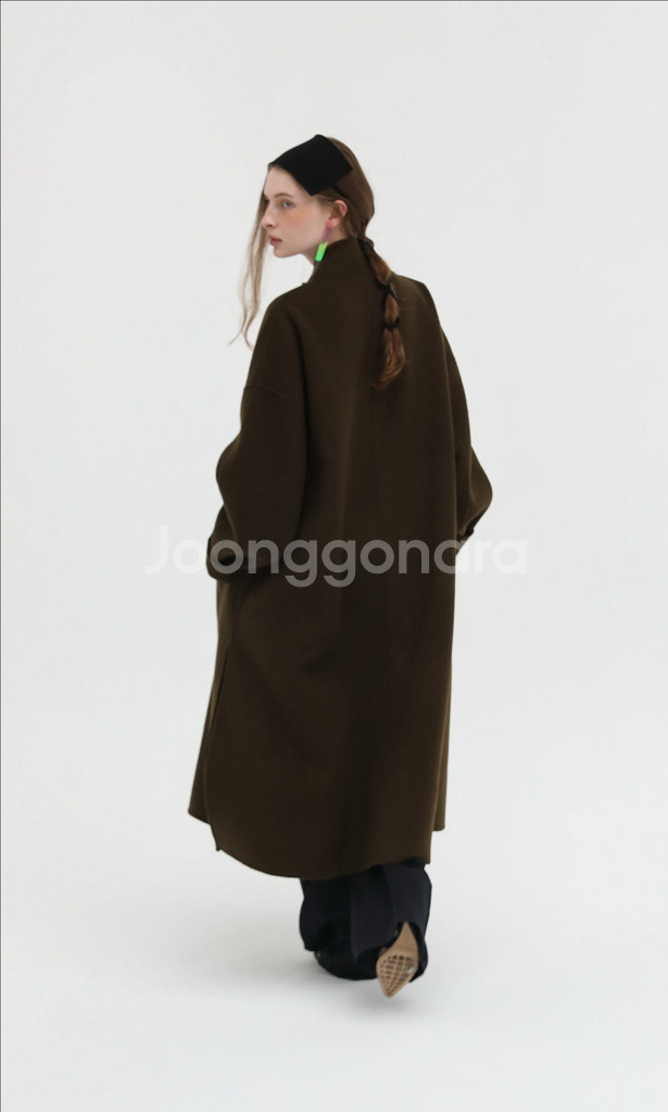 제이청 오버핏 카키색 코트--3