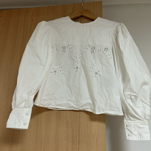 이자벨마랑 화이트 코튼 블라우스 34