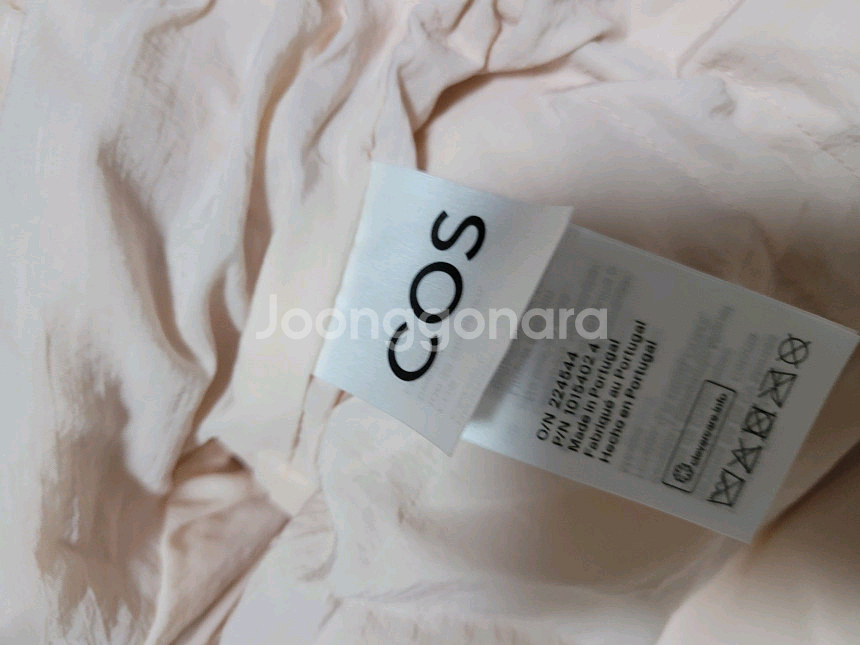 COS 코스 플라워다운 에코 패딩 코트 연핑크--7