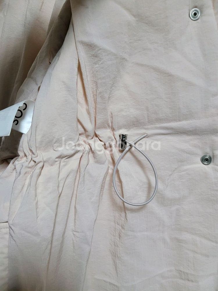 COS 코스 플라워다운 에코 패딩 코트 연핑크--6