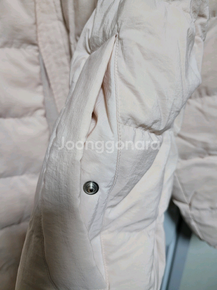 COS 코스 플라워다운 에코 패딩 코트 연핑크--9