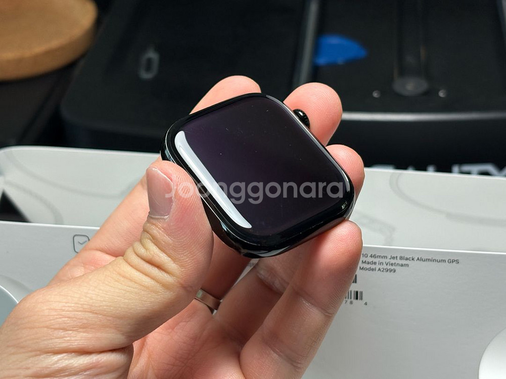 애플워치10 GPS 46mm 제트블랙 + 슬레이트 밀레니즈루프 + 애케플--3
