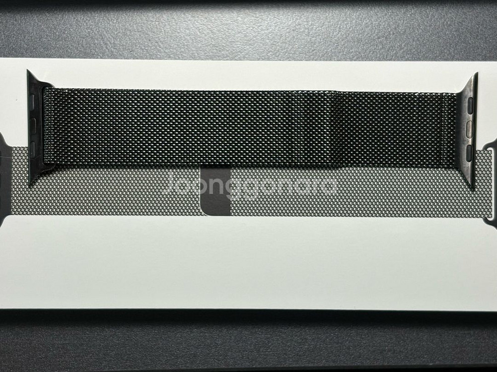 애플워치10 GPS 46mm 제트블랙 + 슬레이트 밀레니즈루프 + 애케플--9