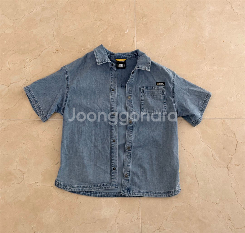 내셔널지오그래픽 키즈 청반팔 셔츠 140--0