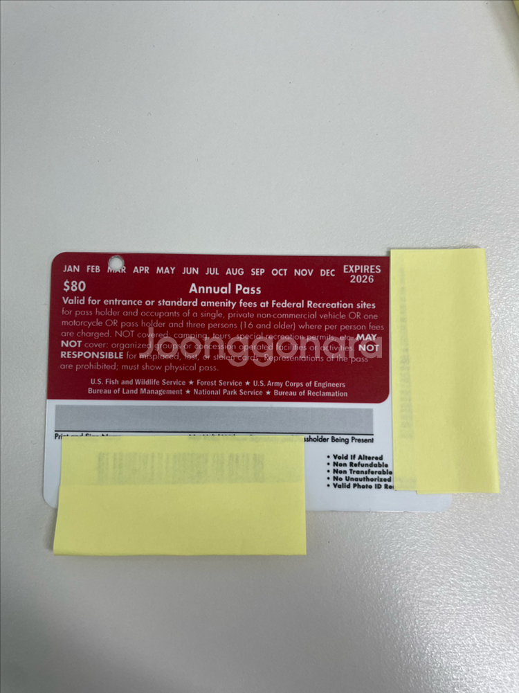 미국 국립공원 애뉴얼 패스(26년 3월, 서명x)--1