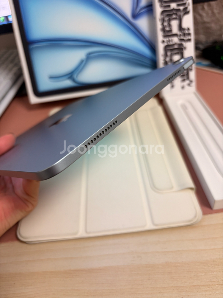 아이패드 에어 6세대 m2 11인치 256기가 블루+애펜프로--4