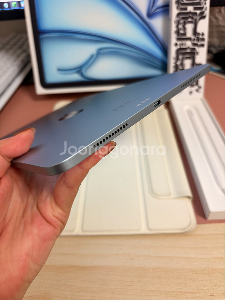 아이패드 에어 6세대 m2 11인치 256기가 블루+애펜프로--2