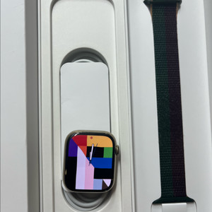 애플워치7스테인리스 45mm 박스풀구성