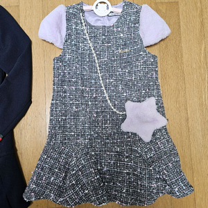 프렌치캣 145 프랜치캣 145 트위드 퍼 진주 가방 원피스