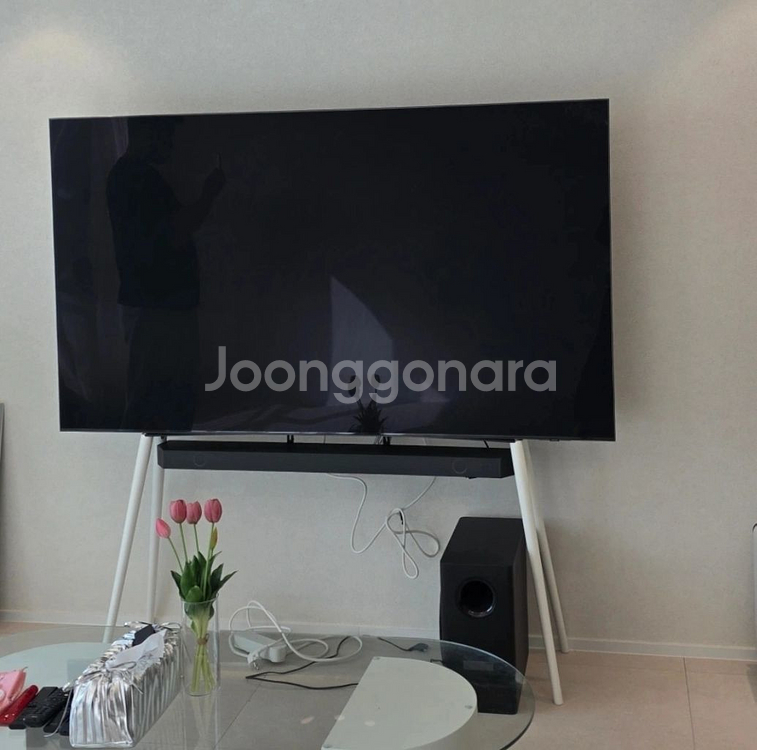 제임스오가닉 티비거치대 XL 화이트--3