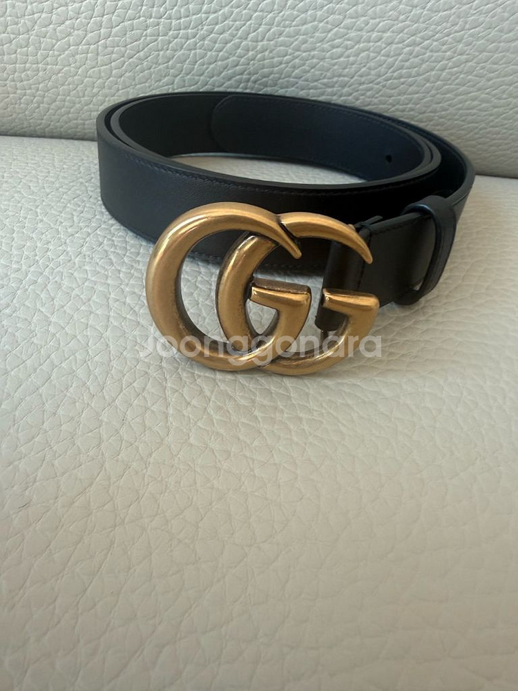 (무광)구찌 마몬트 금장 벨트 팝니다--0