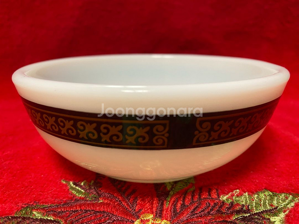 빈티지 파이렉스 에보니 샐러드볼 블랙골드 4pc--2