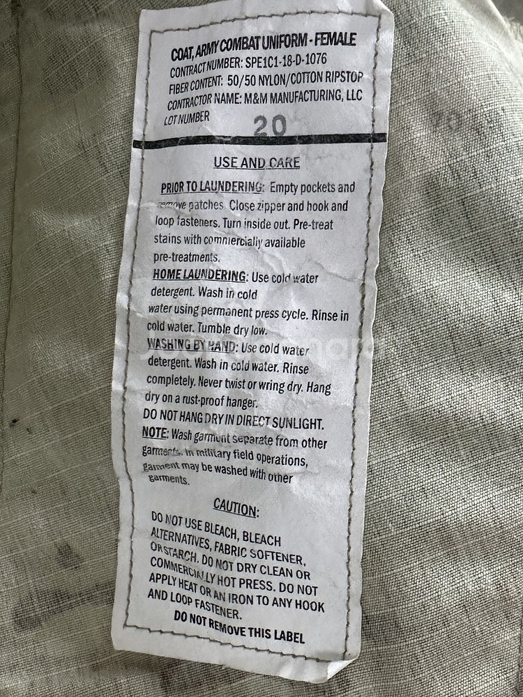미군 여군용 OCP 멀티캠 전투복 상의 (XS/R) (S)--6
