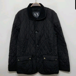 (S) 아르마니 익스체인지 퀼팅자켓 블랙 누빔점퍼