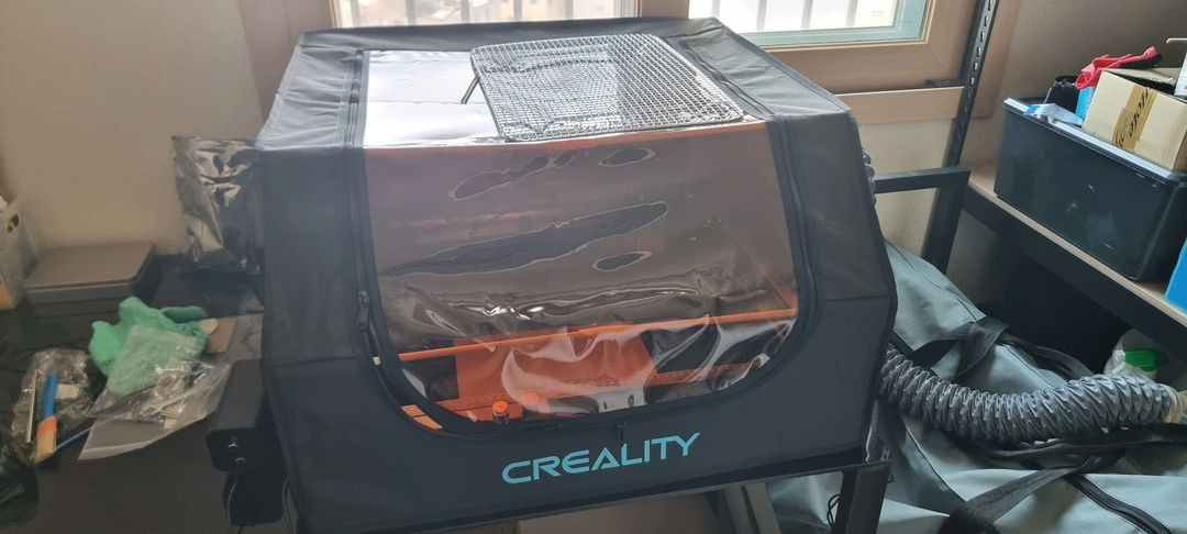 투트리스 ts2 20w 레이저 각인기+에어어시스트+인클로저 이미지