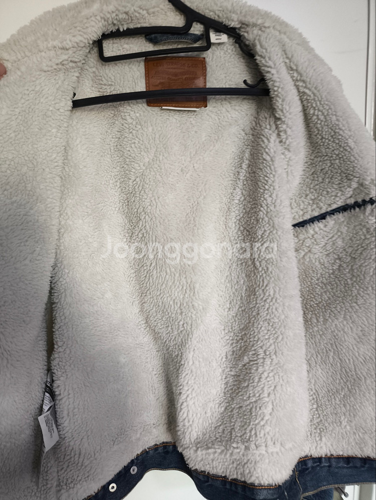 90 리바이스 양털 쉐르파 데님자켓--5
