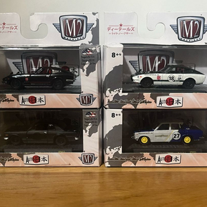 M2 1:64 다이캐스트 모형 자동차 4종